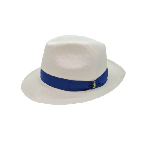 CAPPELLO PANAMA “Dolce Fine” ECRU/BLU TESA MEDIA