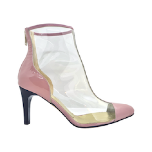 STIVALETTI “Torta” IN VINILE ROSA 70 mm