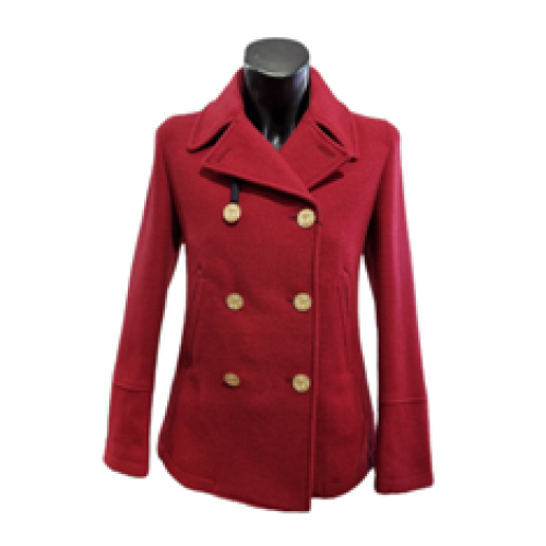 GIACCA “Miss Navy Shetland” ROSSO CAYENNA