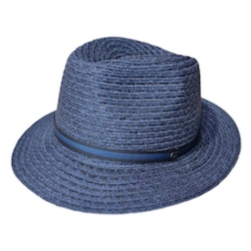 CAPPELLO “Edward” TRECCIA CANAPA BLU