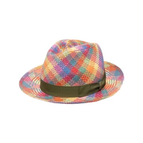 CAPPELLO BORSALINO ” Federico Panama Quito” TESA MEDIA MULTICOLOR
