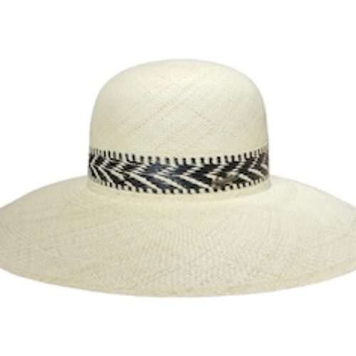 CAPPELLO “Panama Quito” TESA LARGA BIANCO/NERO