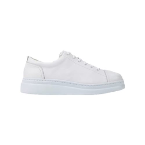 SCARPE STRINGATE “Sneakers Runner Up” IN VITELLO BIANCO  30 mm