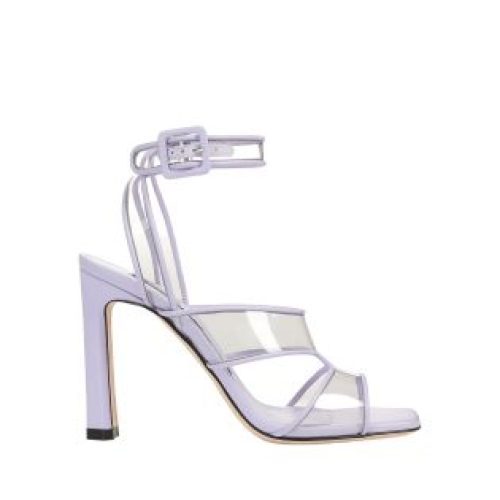 SANDALI “sr Lunettes” IN NAPPA E PVC GLICINE 100 mm