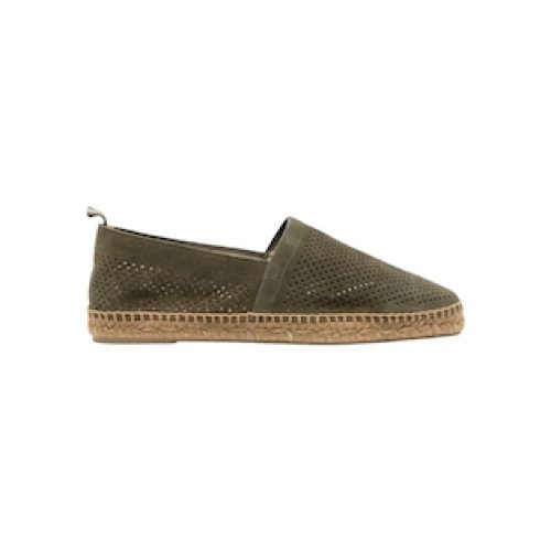 SLIP ON  “ESPADRILLES Pablo” TRAFORATE VERDE FONDO GOMMA