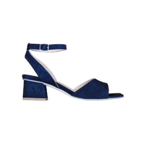 SANDALI IN CAMOSCIO BLU 50 mm