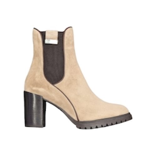 STIVALETTI IN CAMOSCIO BEIGE/MARRONE 80 mm