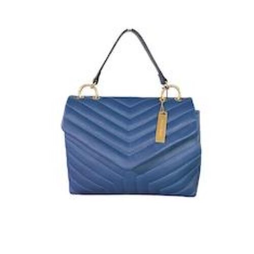 BORSA “Leather Bag” IN PELLE AZZURRA