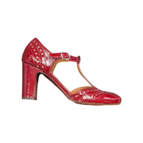 DE’C0LLETE’ “Wante Burgundy” IN VERNICE ROSSO 80 mm