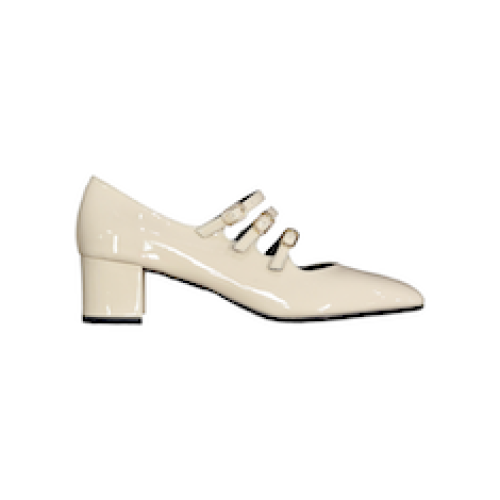 MOCASSINI “Mary Jane Giada” IN VERNICE BEIGE 55 mm