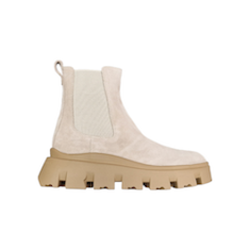 STIVALETTI “Chelsea Combact Beatles” IN SUEDE SABBIA 40 mm