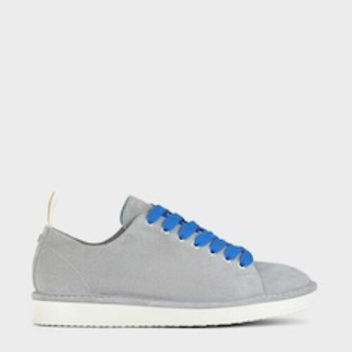 SCARPE STRINGATE “P01” IN SUEDE GRIGIO/BLU ROYAL 27  mm
