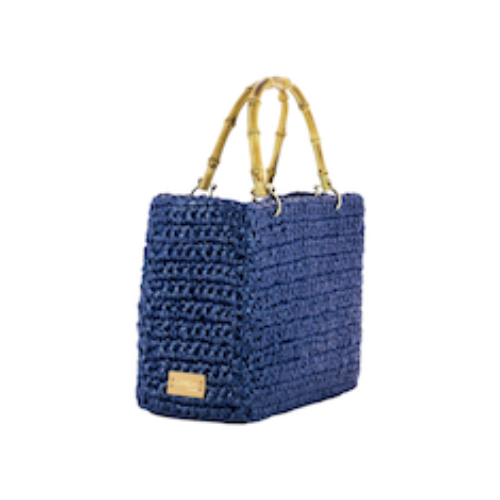 BORSA “Venere” IN RAFIA BLU