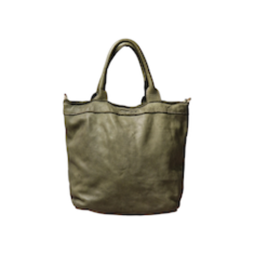 BORSA “Weekend” IN  PELLE  VERDE